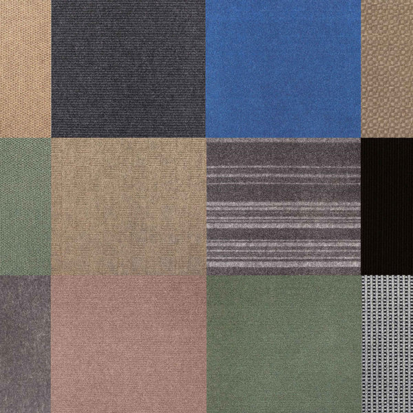 FlooringInc 24" x 24" Level Loop Peel and Stick Carpet Tile Wayfair